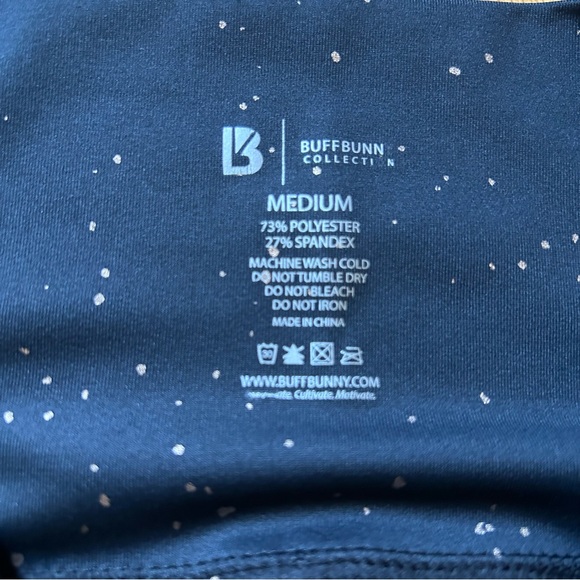 BuffBunny dazzle leggings in black and rose gold splatter - Picture 6 of 10